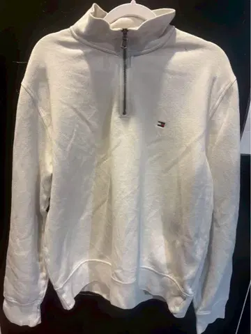 타미힐피거 하프 지퍼 트레이닝복 화이트