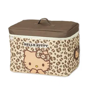 아베일 키티 산리오 수납 BOX 일광화상 레오파드 무늬