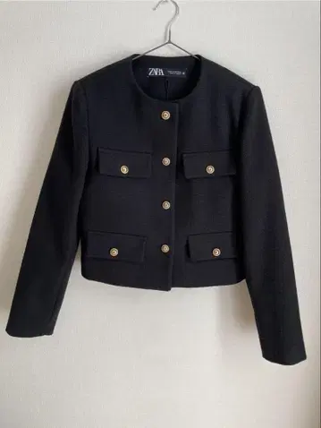 ZARA 노카라 자켓 블랙