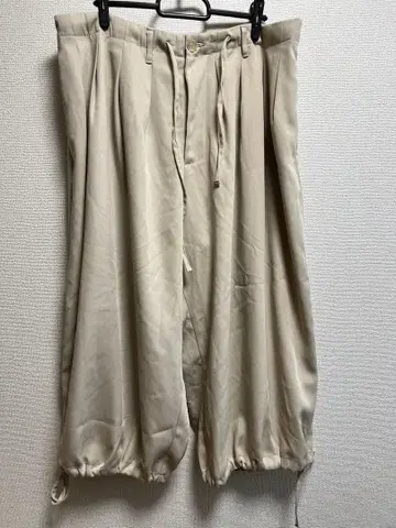 베이지 와이드 팬츠