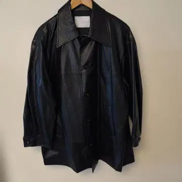 Firsthand 블랙 인조 가죽 롱 자켓