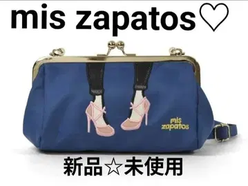 미사용 새상품 miszapatos 가마구치 체인 숄더백 2way 네이비