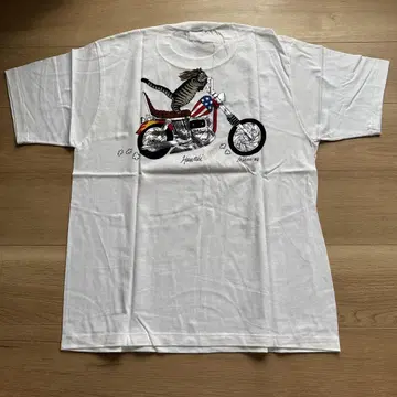 [새상품 미사용] 90년대 크레이지셔츠 MTRCYCLE CAT 티셔츠