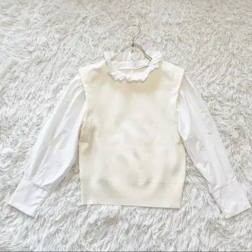 마릴린 문 볼륨 슬리브 풀오버 프리 사이즈 아이보리