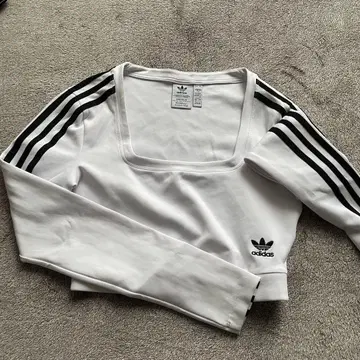 adidas 화이트 긴팔 저지 S 스포츠 웨어