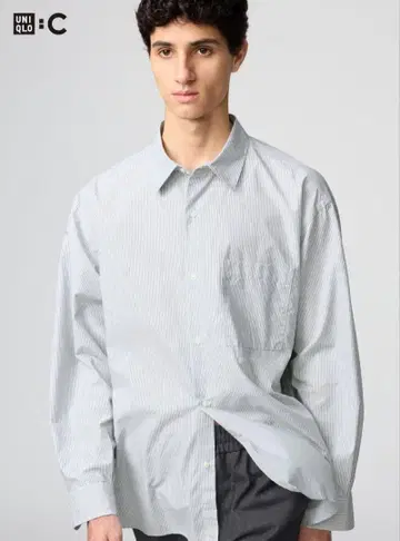 이번 시즌 신상 유니클로 C 브로드 오버사이즈 셔츠 스트라이프