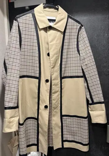 레인코트 타탄 체크 트렌치풍 ZARA 남녀 공용
