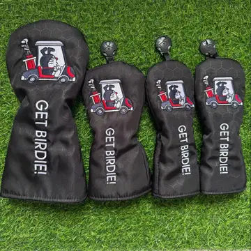 [ 새상품 ] 4세트 도라에몽 골프클럽 헤드커버 1+FW+UT+UT 블랙
