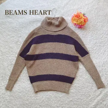 빔즈 [ L ] 터틀넥 니트 보더 캐주얼