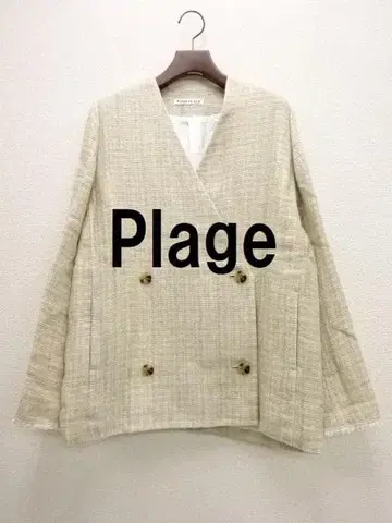 Plage 플라주 [ R'IAM ] 아사 트위드 자켓 38 베이지