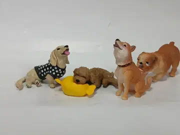 강아지 피규어 세트 4개