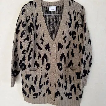 EGOIST 레오파드 무늬 긴팔 가디건