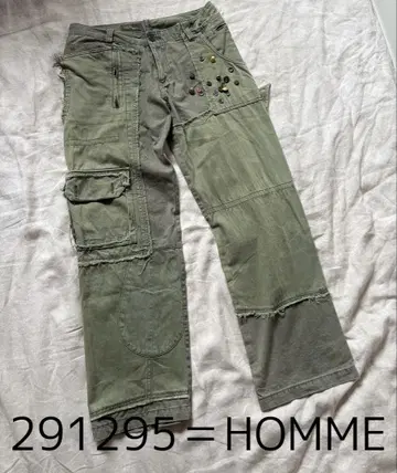 291295=homme archive y2k 밀리터리 카고 팬츠 레어