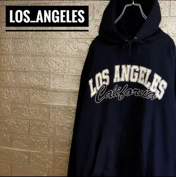 로스앤젤레스 LOSANGELES 구제 의류 후드 맨투맨 네이비 M 속기모