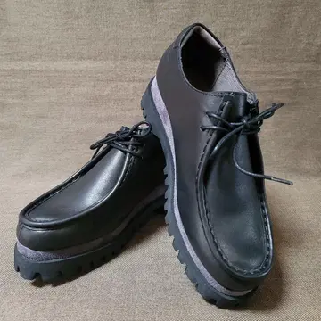 KISCO 블랙 통굽 로퍼 24cm