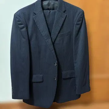 TRAFALD 네이비 스트라이프 비즈니스 정장
