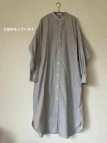 YLEVE 이레브 밴드 카라 셔츠 원피스