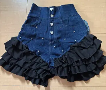 [컨디션 최상] Ank Rouge 비마인 네이비 데님 숏팬츠 M