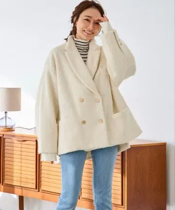 Myu 자켓 코트 화이트