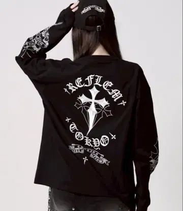 [ REFLEM ] 크로스 자수 L/S Tee / 롱 슬리브 티셔츠