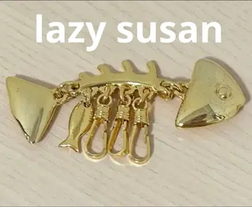 LAZY SUSAN 귀여운 물고기 키링 골드