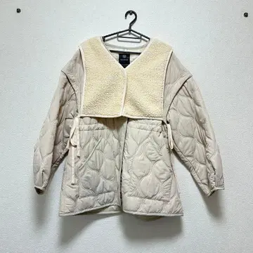 w closet 베이지 퀼팅 자켓