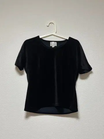 소니아 리키엘 벨벳 반팔 상의 블랙