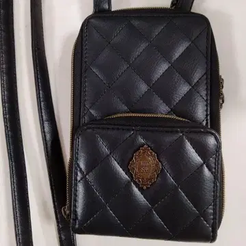 ANNA SUI 블랙 퀼팅 숄더백