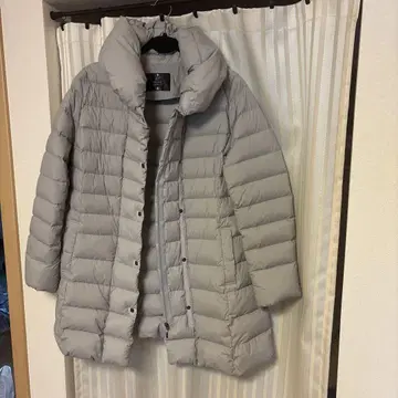 다운 90% Duvet 프리미엄 다운 롱 자켓 그레이