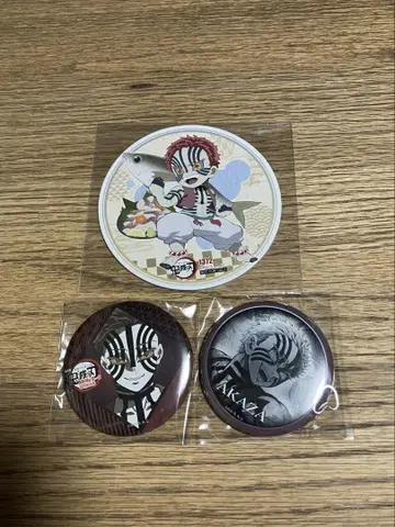 귀멸의 칼날 아카자 코스터 캔뱃지 묶음 판매