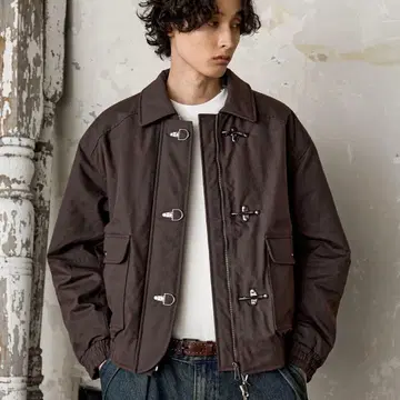 Bleme 파이어맨 충전솜 볼륨 오일드 코튼 블루종