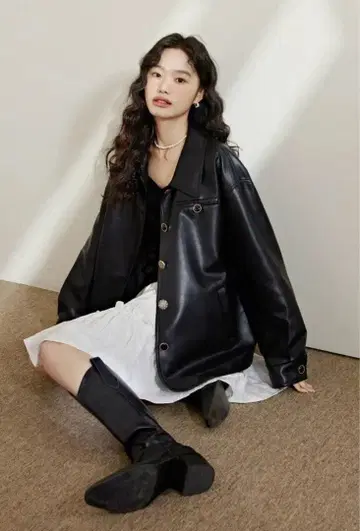 kuose 페이크 가죽 자켓 L 사이즈