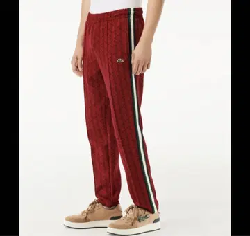 Lacoste 모노그램 저리 레드 팬츠