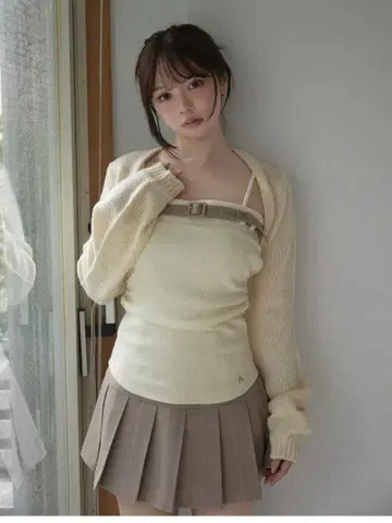 Heidi belt pleats set up andmary 정품