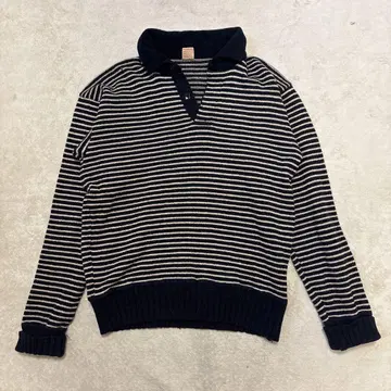 45r 포티 파이브 알 긴팔 니트 보더 카라 부착 사이즈 3