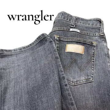 Wrangler 다크 그레이 스트레이트 데님