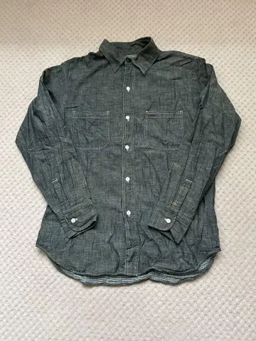 45rpm 인디고 긴팔 셔츠 롱 슬리브 거즈 셔츠