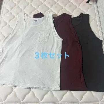 DUBBLEWORKS 포켓 탱크탑 3장 세트 L