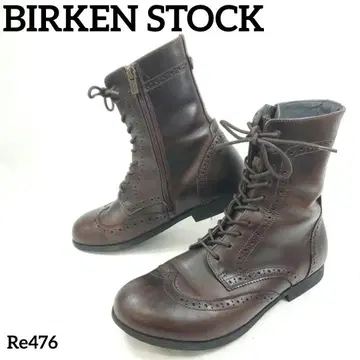 버켄스탁 레어 라라미 하이 사이드 지퍼 레이스업 24cm