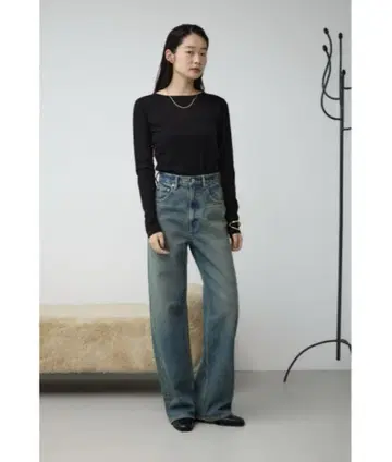 AZUL DENIM 하이웨스트 와이드 데님