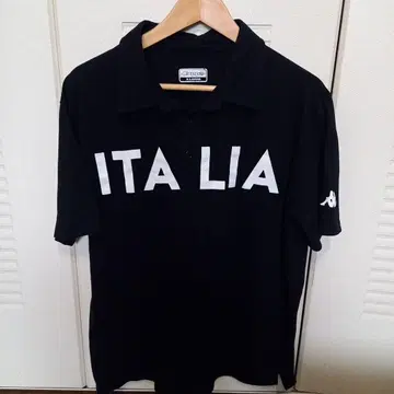 Kappa 블랙 피케 셔츠 XL ITALIA