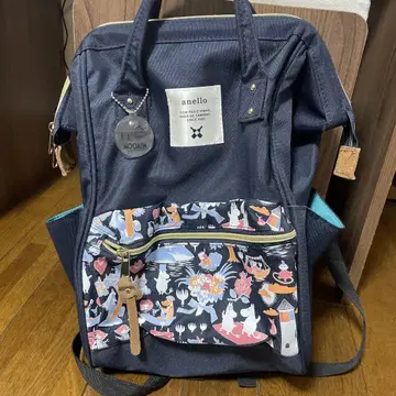 anello 무민 무늬 백팩 네이비
