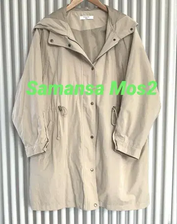 Samansa Mos2 blue 베이지 모즈 코트 프리 사이즈