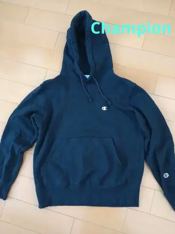 Champion 후드 부착 후드티 M 블랙