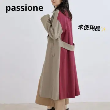 미사용품 passione 체스터 코트 바이컬러 인기 색상