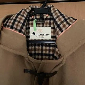 아쿠아 스큐텀 카멜 더플 코트 영국제 M