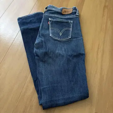 Levi's 인디고 데님 스트레이트 레그 팬츠