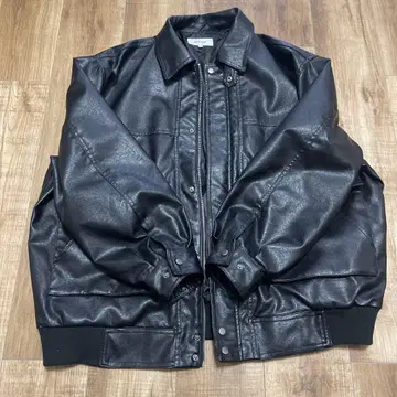 MONO-MART 블랙 가죽 자켓 L