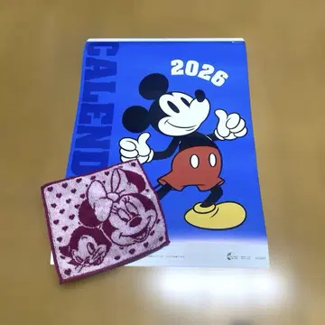 제일생명 2026 디즈니 심플 달력 6매, 핸드 타월