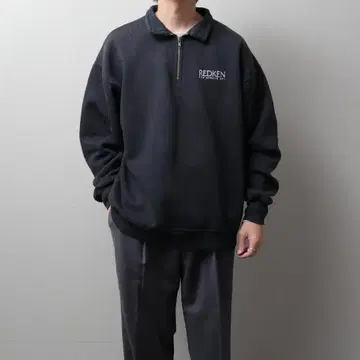 1980's~ MadeinUSA Half-zip Sweat Shirt